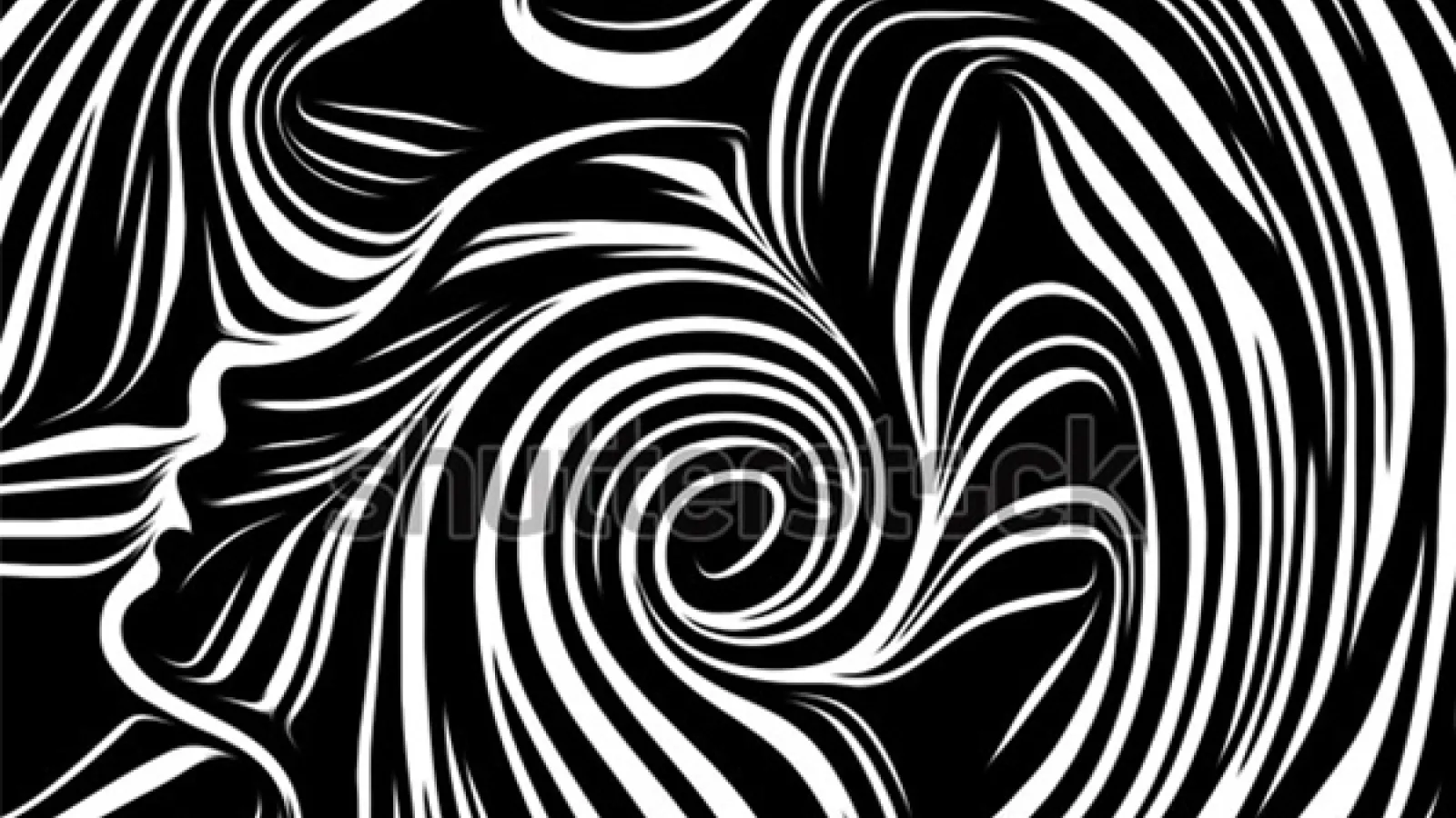 Swirling black and white pattern