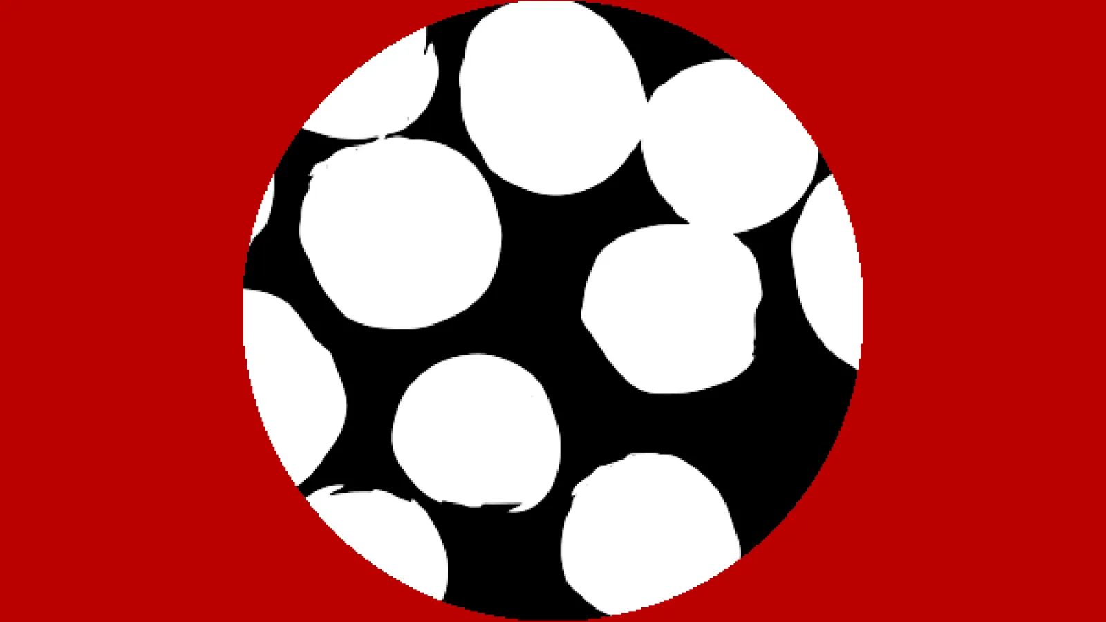 Black, white and red illustration