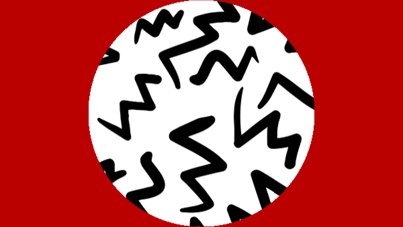 Black, white and red illustration