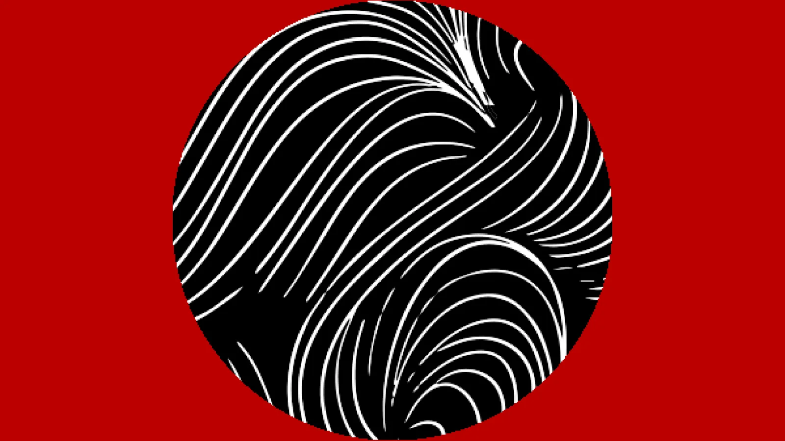 Black, white and red illustration