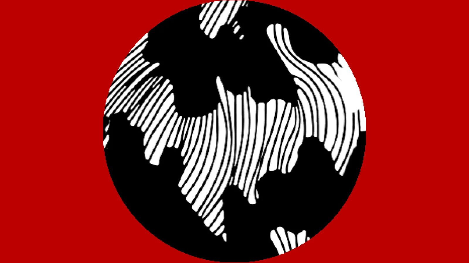 Black, white and red illustration