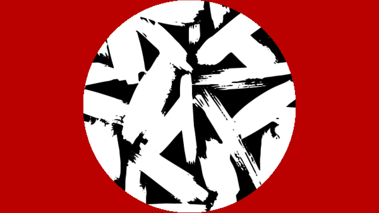 Black, white and red illustration