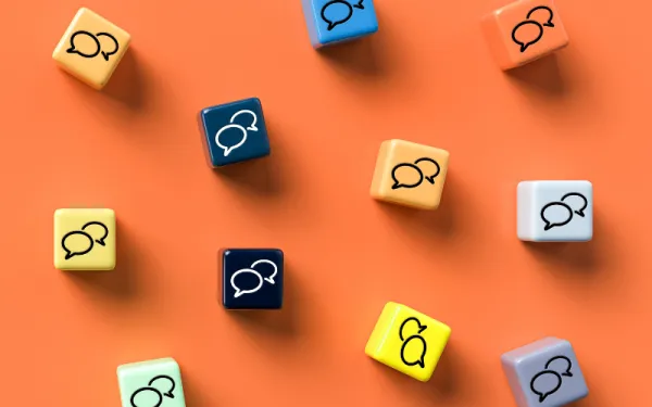 Textbox pattern on beads in front of orange background
