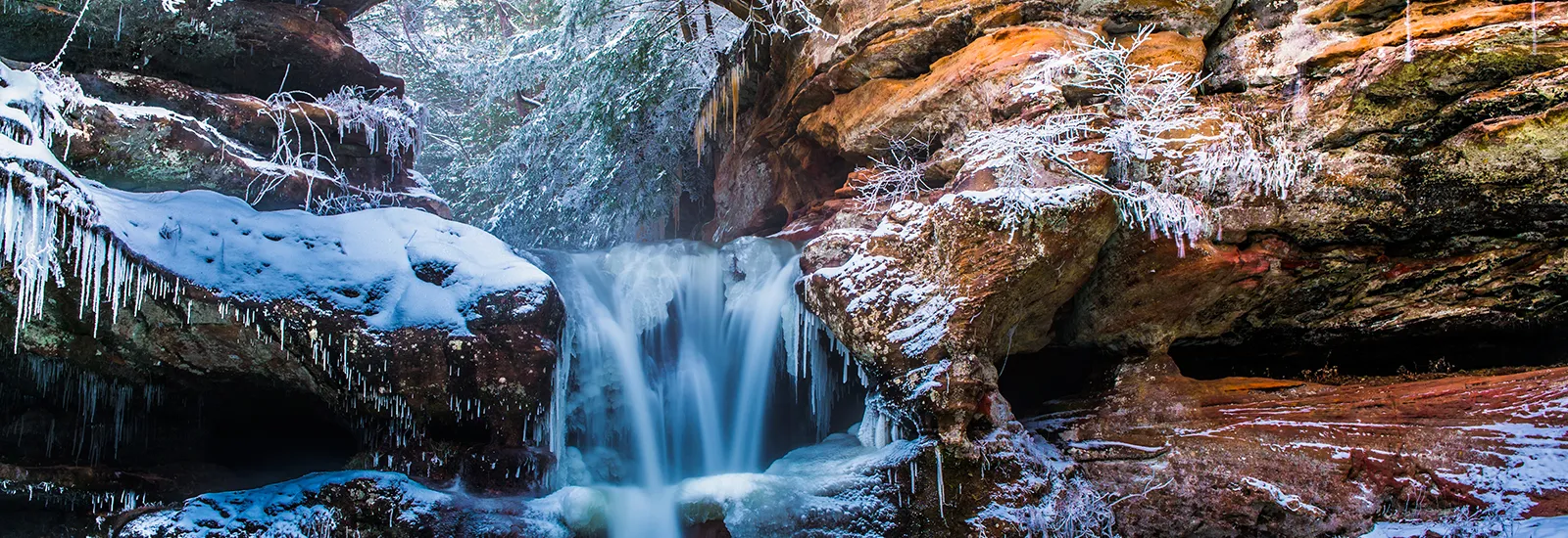 Frozen waterfall